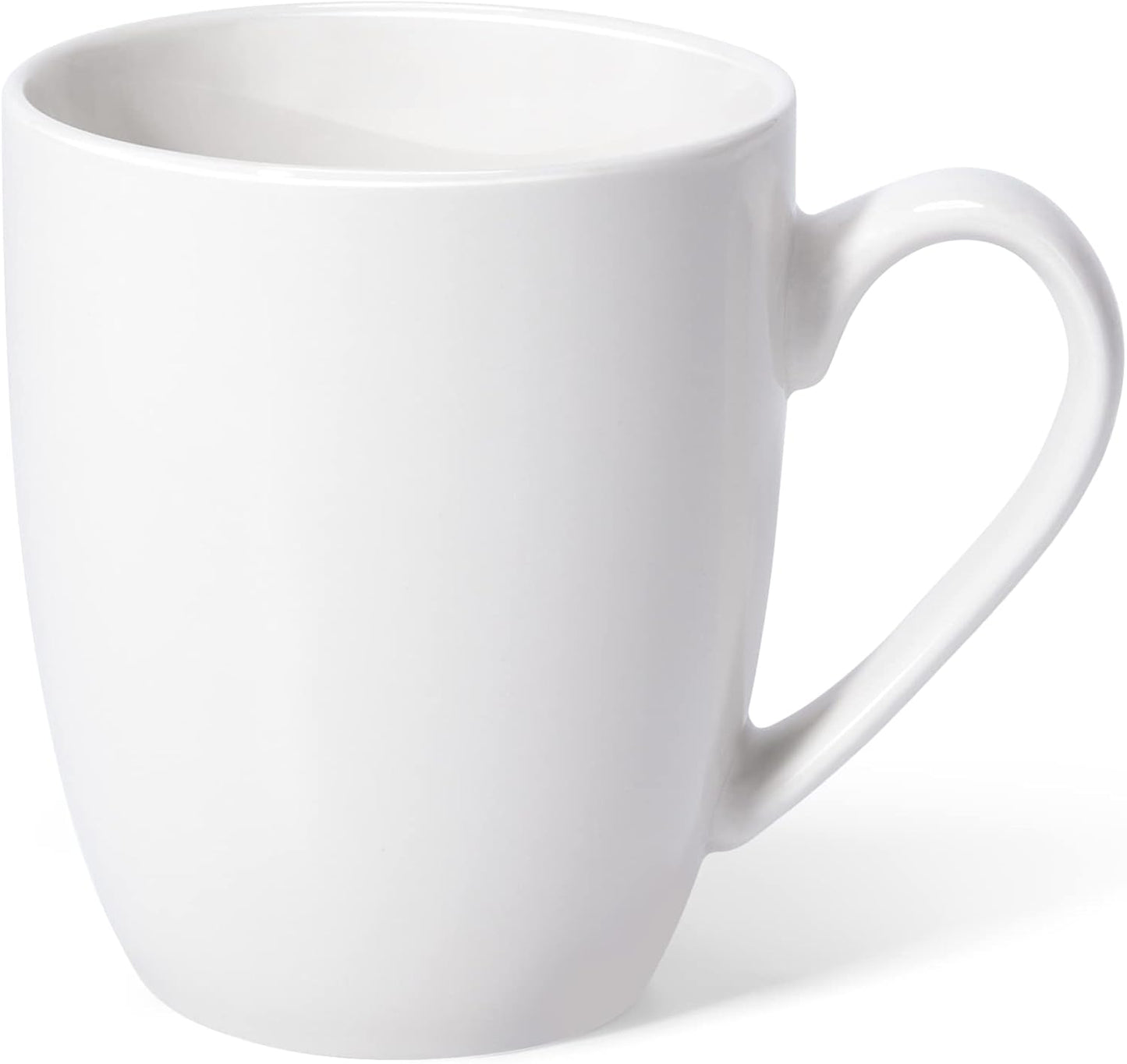 Urbanstrive 16 oz Large Coffee Mug with Handle Tea Cup Novelty Coffee Cup Idea Gift for Men Women Office Work, White (White)