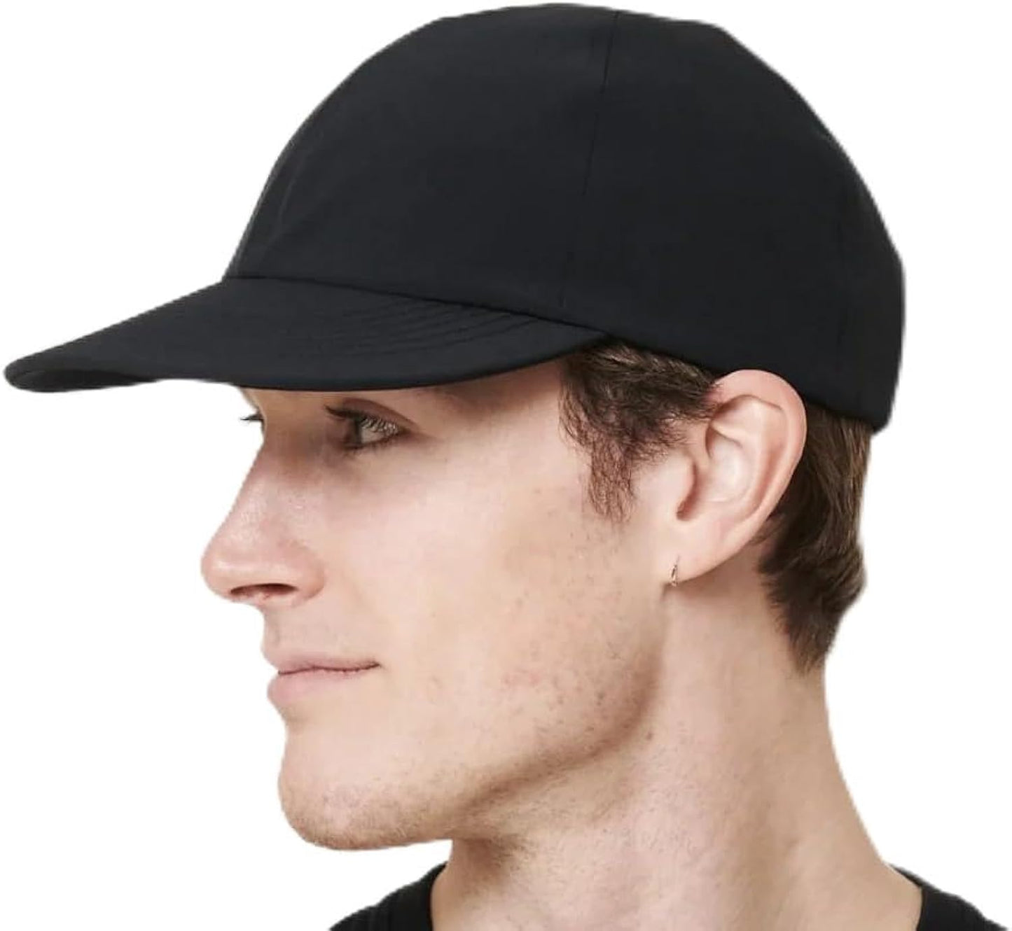 Lightweight Cotton Baseball Cap for Men & Women – Adjustable Back Strap, Wide Brim Sun Hat, Plain Black Cap for Daily Wear