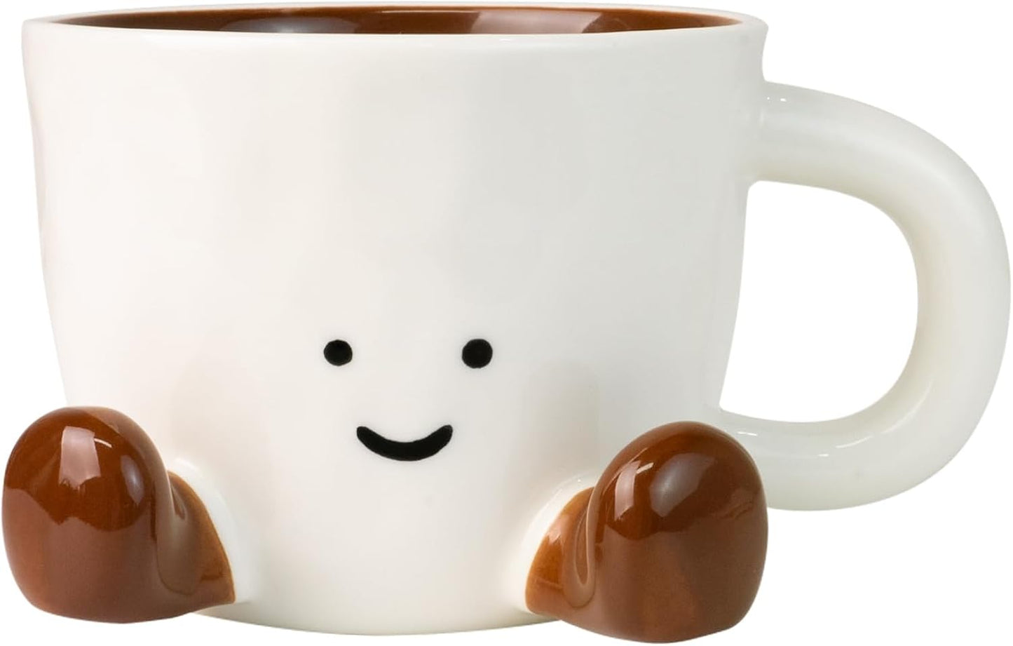MSJGA Cute Coffee Mug for Women, Ceramic Funny Coffee Cup - 12 oz Novelty Unique Teacup with Handle - Artistic Coffee Mug for Family, Friends, Coworkers