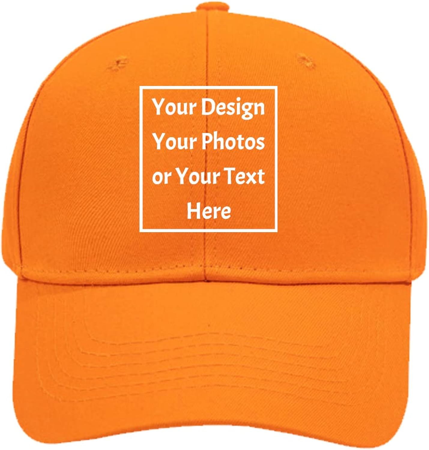 Custom Your Own Picture Text Logo Unisex Personalized Plain Adjustable Hat Baseball Cap