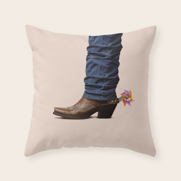 Funny Cowboy Throw Pillow Gallery Image 6