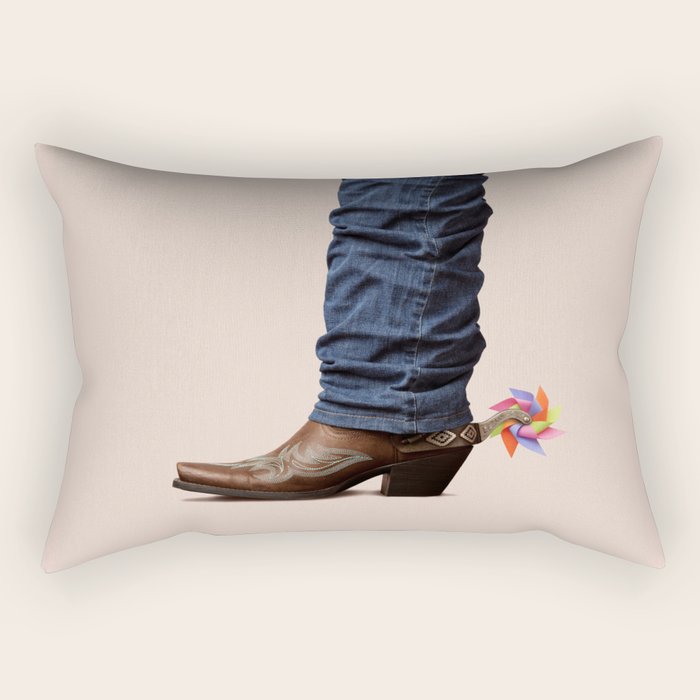 Funny Cowboy Rectangular Pillow Gallery Image 2