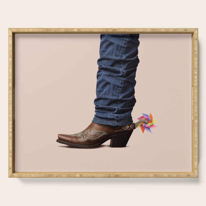 Funny Cowboy Serving Tray Gallery Image 1