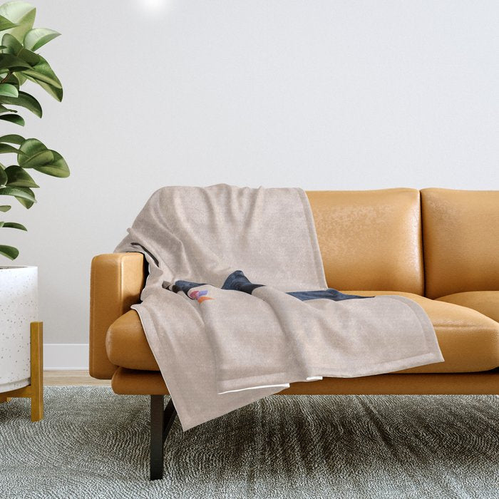Funny Cowboy Throw Blanket Gallery Image 1