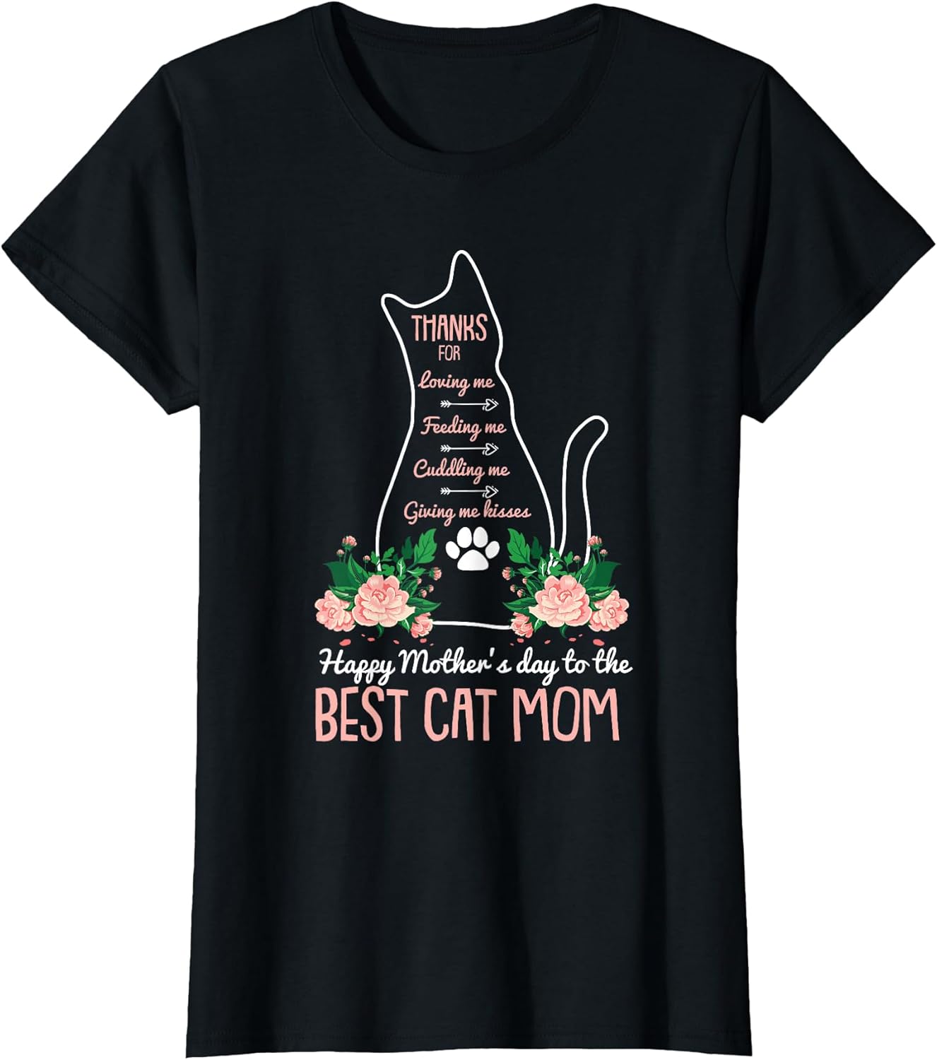 Best Cat Mom Mothers Day Cute Kitten Lover Mama Momma Mommy Women T-Shirt