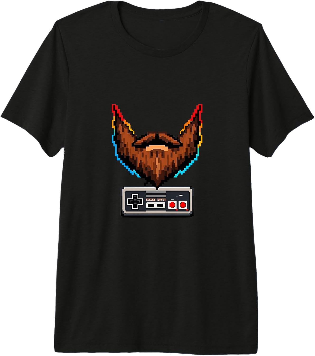 Pixel Viking Gamer Beard Tees