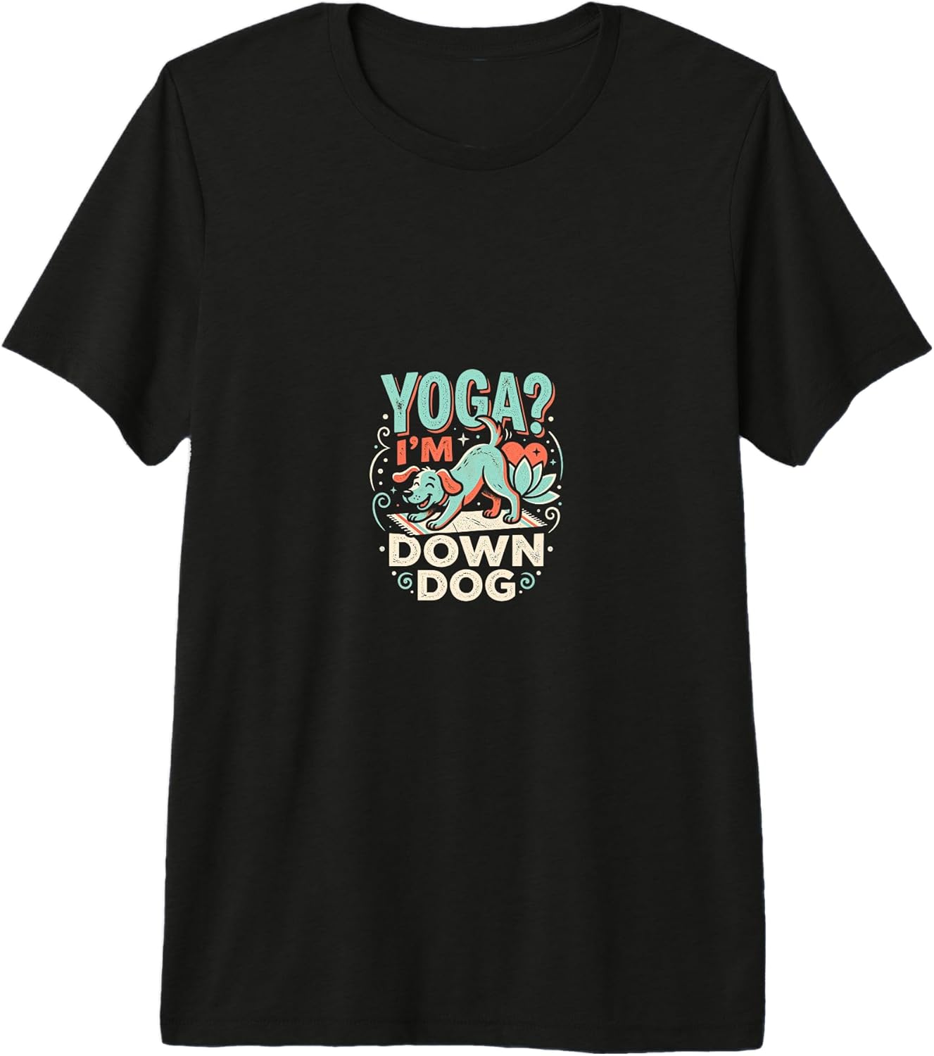 Yogi Mom Down Dog Humor Retro Yoga Mom