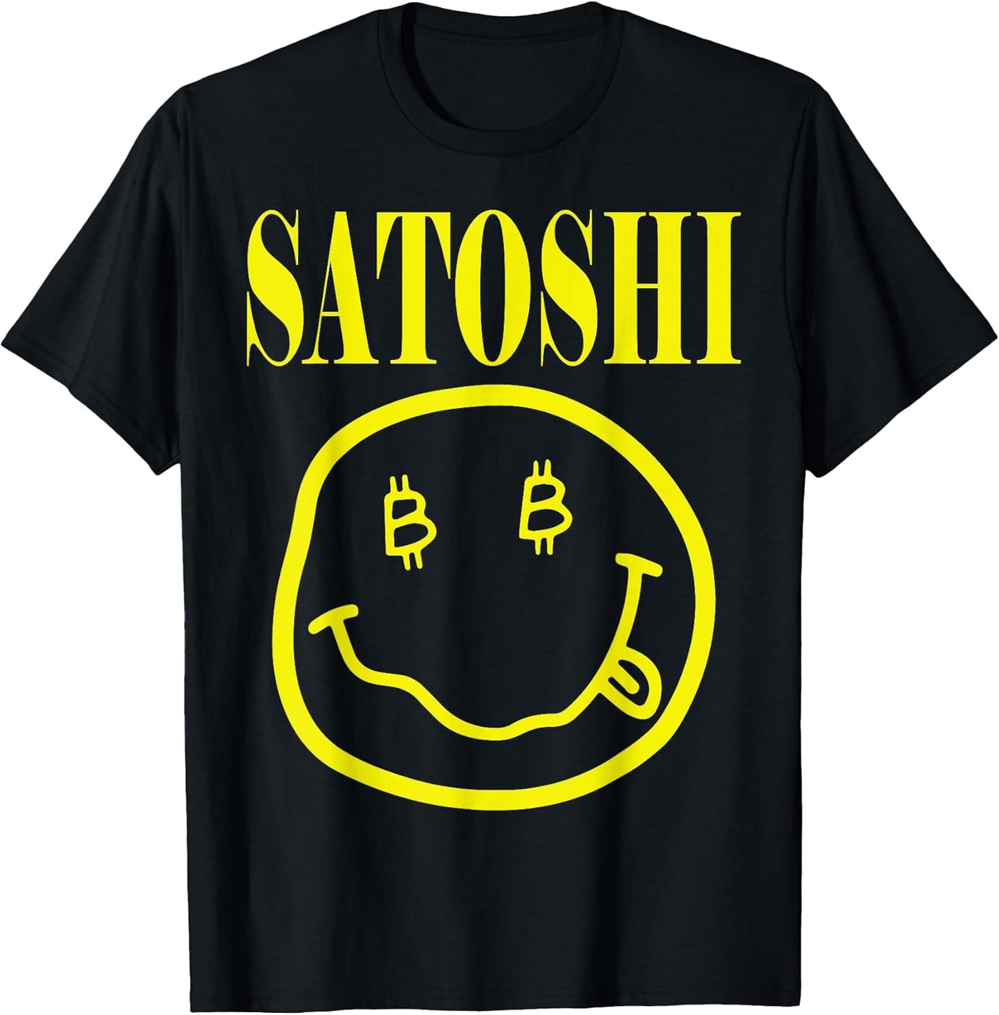 Satoshi Yellow Smile Face Tees