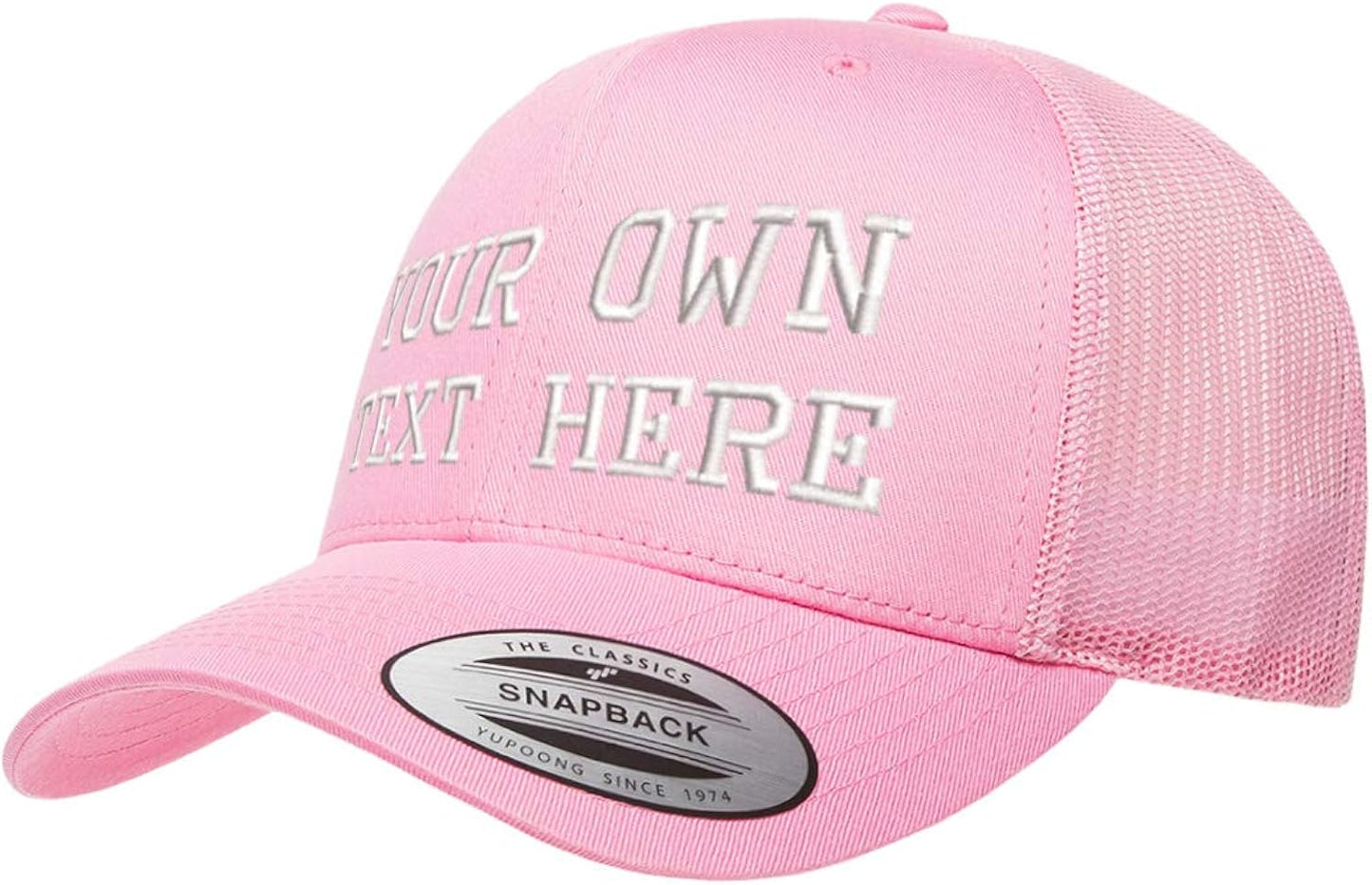 Custom Embroidered Trucker Hat – Adjustable Mesh Snapback Cap Personalized Your Own Text Men & Women