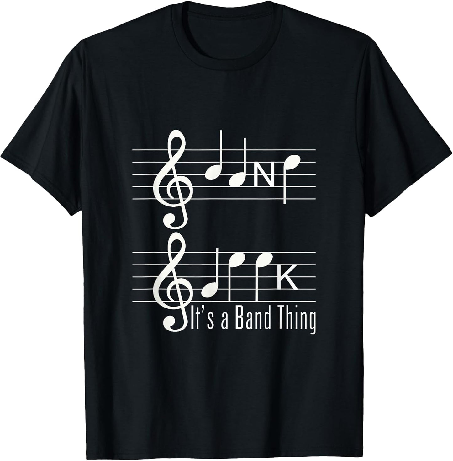 Musicians Band Geek Music Notes Spelling Funny T Shirt T-Shirt