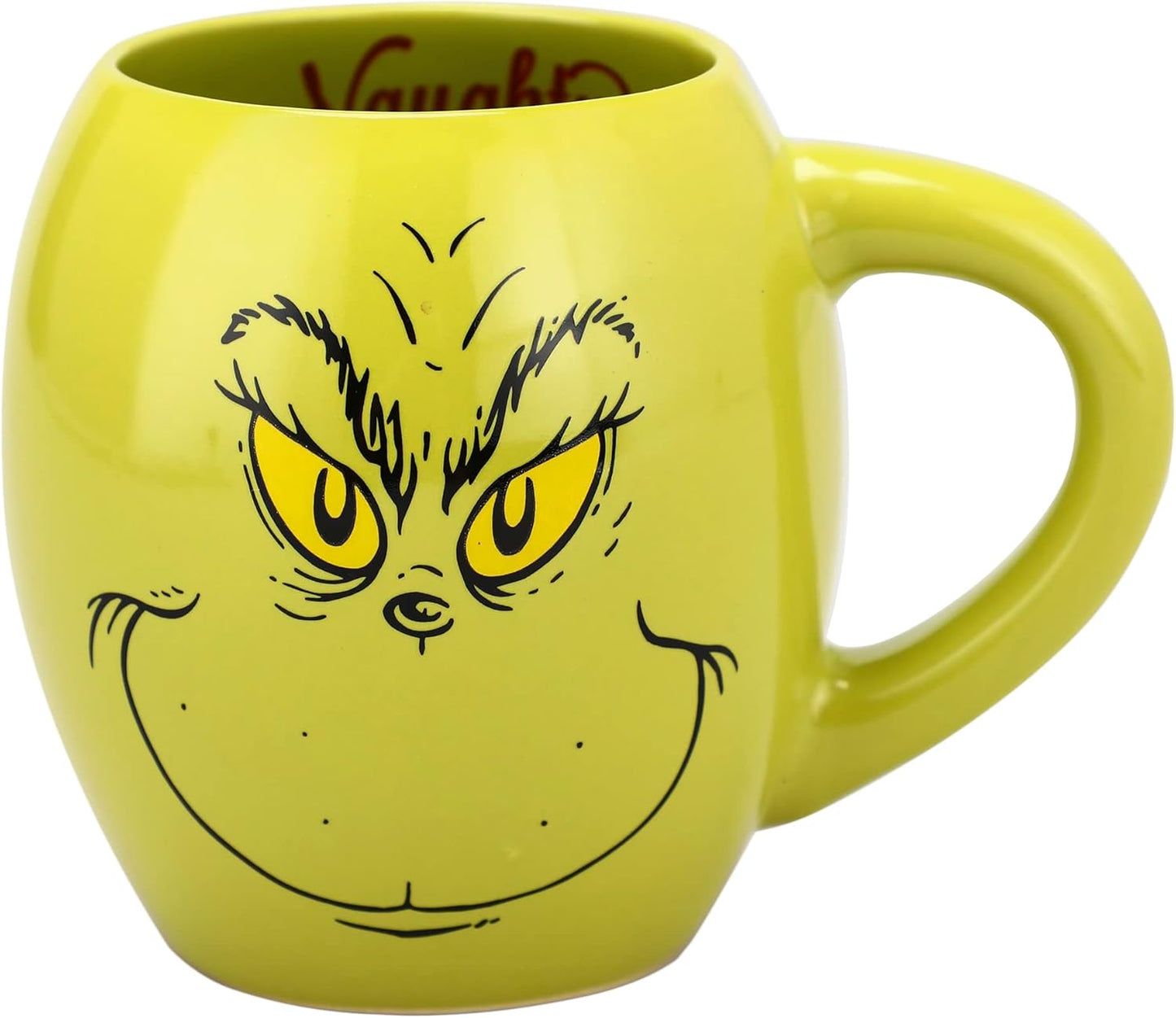 Bioworld Grinch Naughty And Nice 18 Oz Oval Sculpted Ceramic Mug
