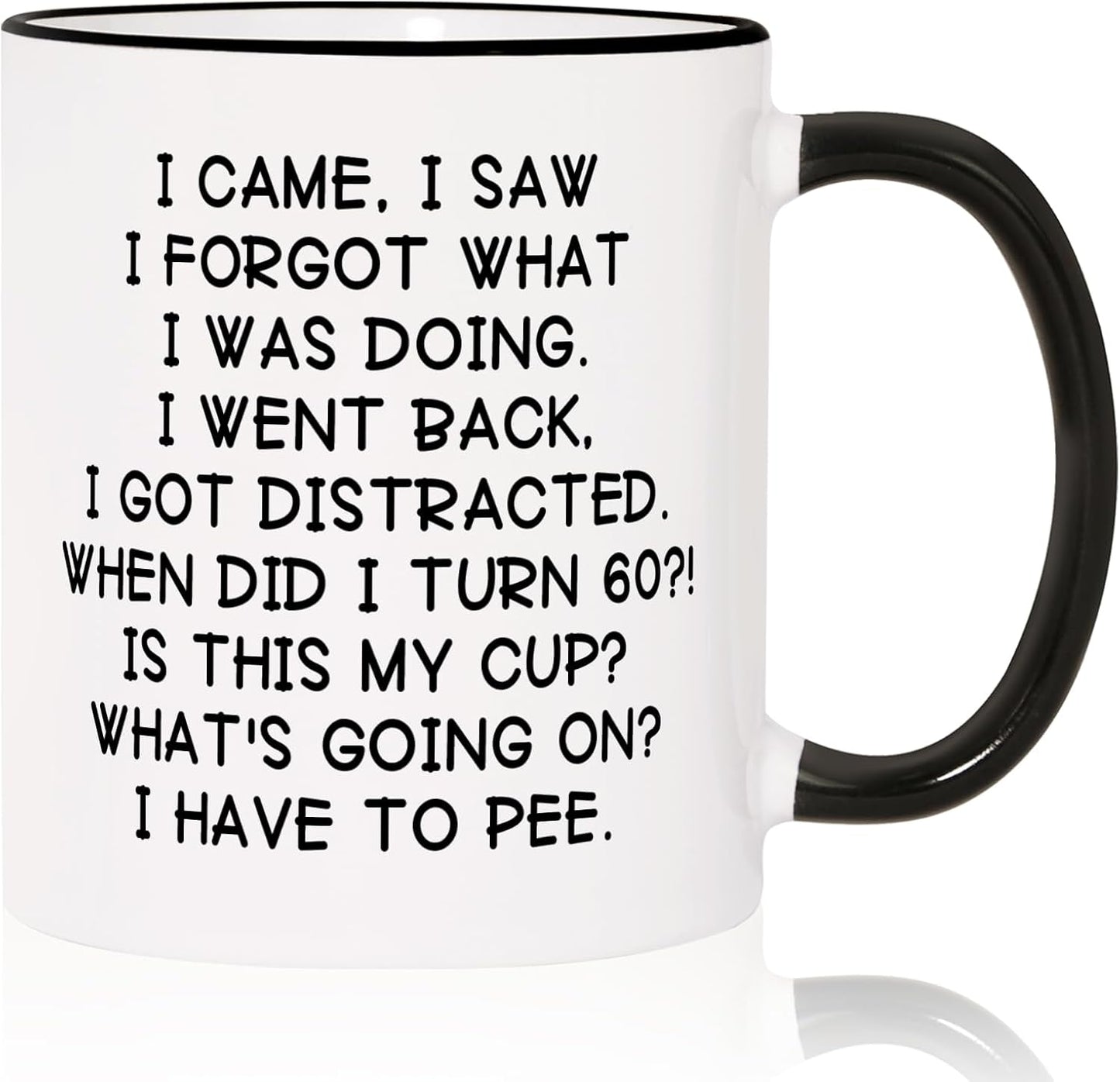 Shqiueos Funny 60th Birthday Gifts for Women Men Mug 11oz, Gag 60 Year Old Birthday Gift for Her Him, 60th Bday Gift Idea for Mom Dad Sister Best Friends, 1966 Birthday Decorations Coffee Cup