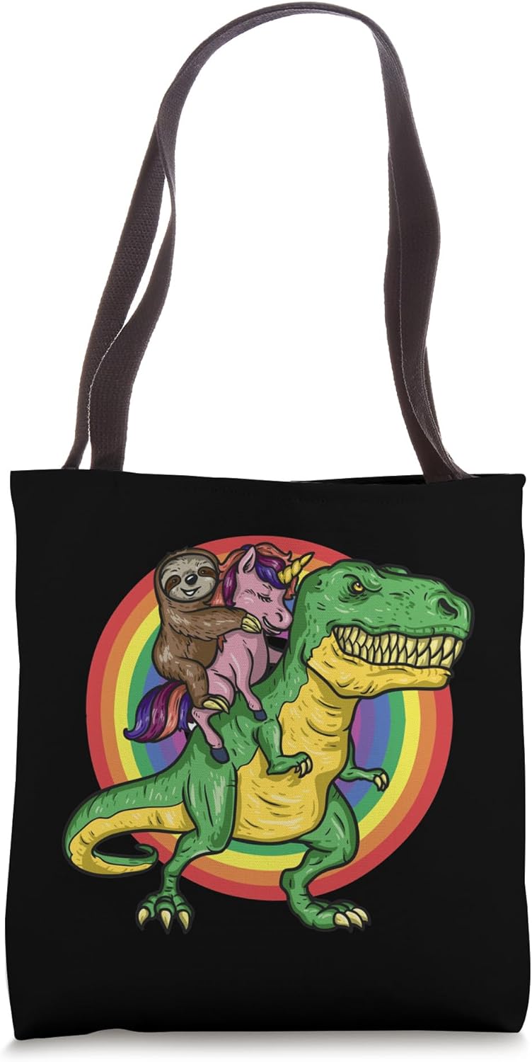 Sloth And Unicorn Riding Trex Dinosaur Shirt Kids