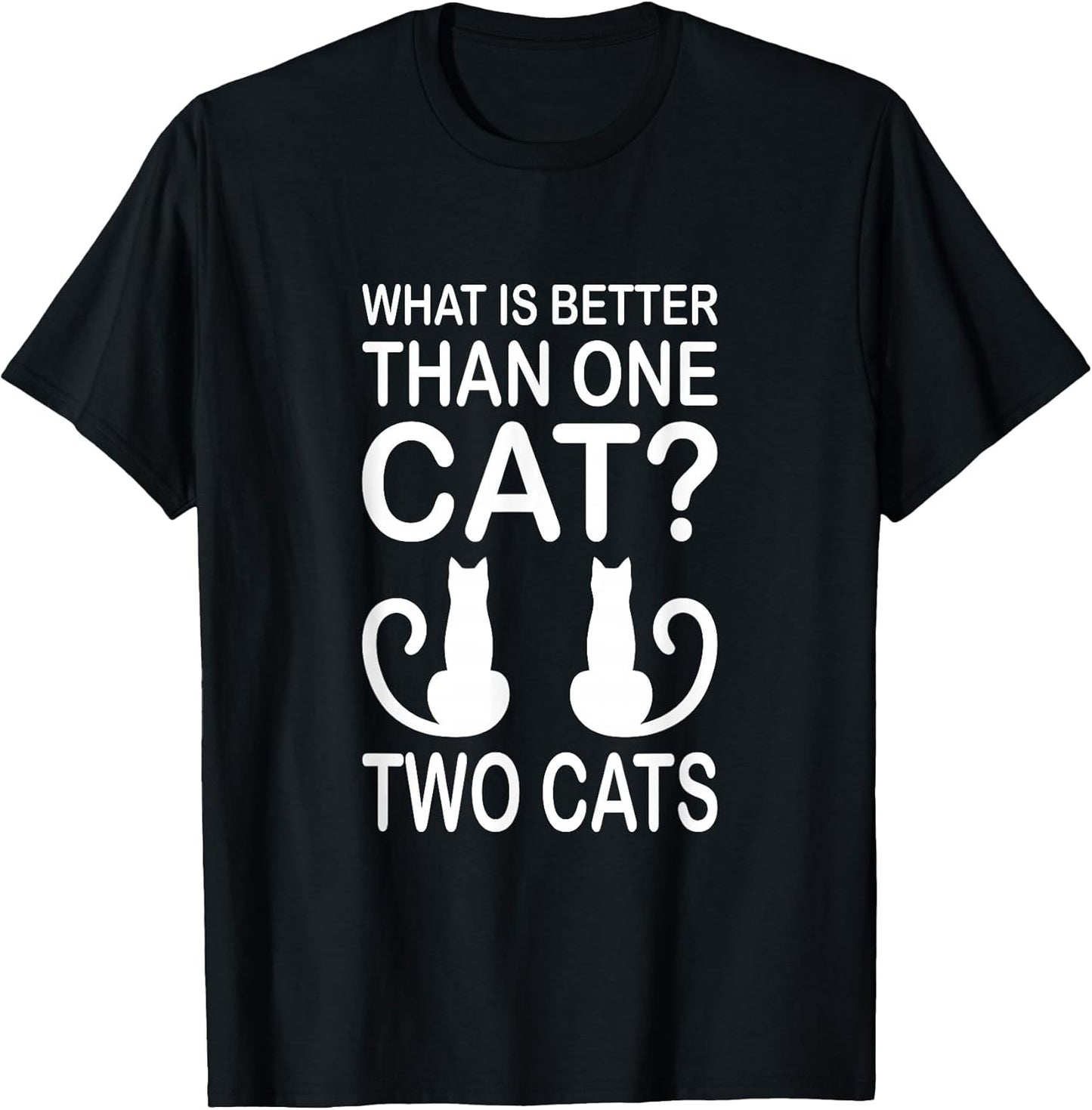Unisex-Adults Cat-Themed T-Shirt Black Small Classic Fit Short Sleeve