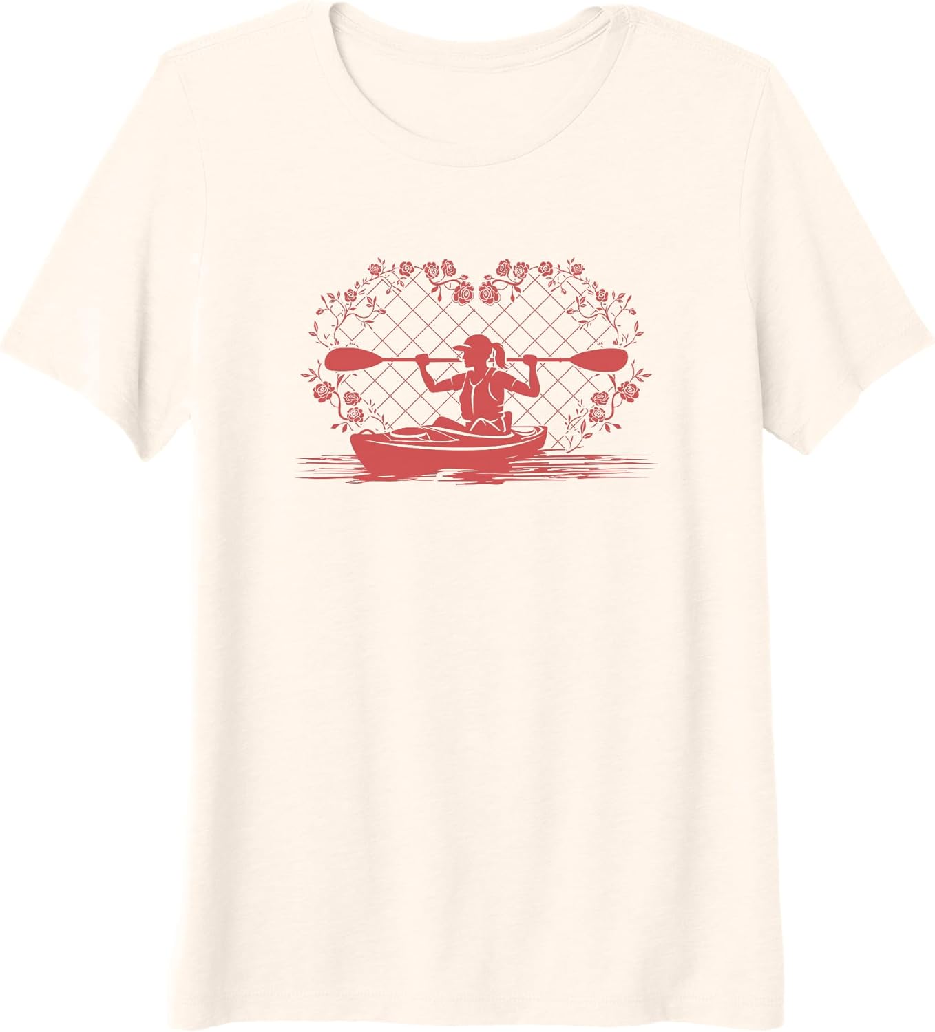 Vintage Floral Style Kayak Paddling For Women