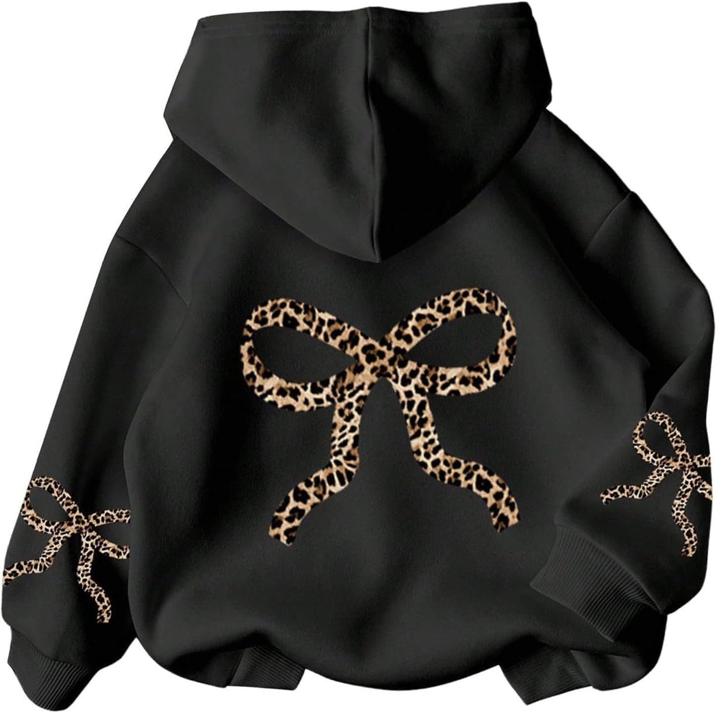Girls Graphic Hoodie Thermal Long Sleeve Hooded Sweatshirt Drop Shoulder Pullover Top Ages 8-12