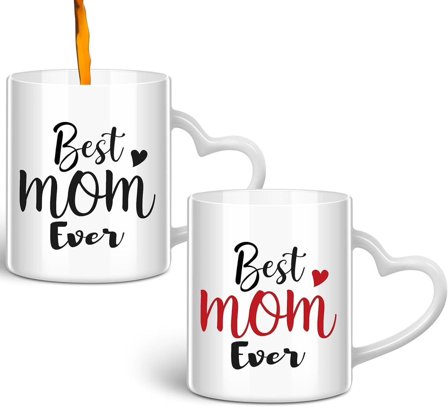 Blushtier Mother Gifts for Women Best Mom Ever Color Changing Coffee Mug 11 oz Mom Heat Sensitive Mug White Ceramic Cup Funny Mom Birthday Gift from Kids Daughter Son