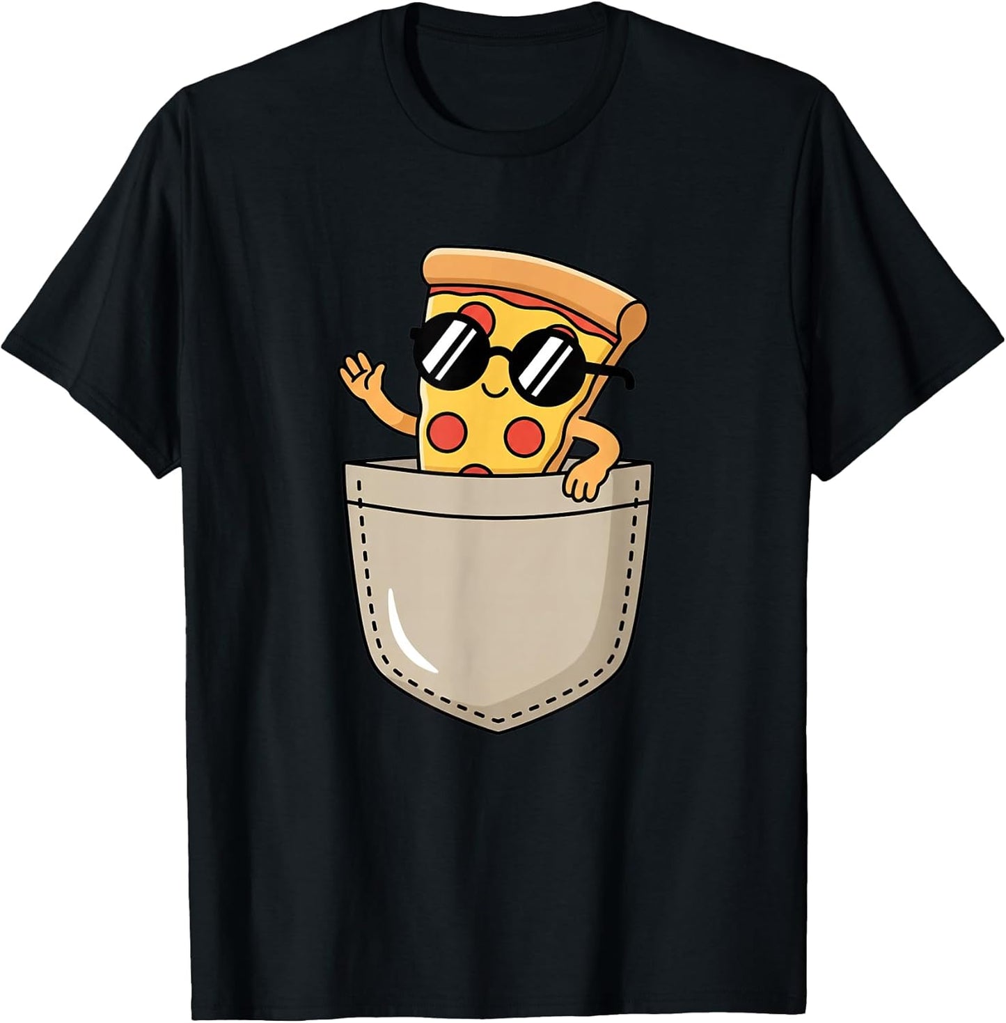 Pizza Slice Pepperoni Kids Cartoon Food Pocket Fun