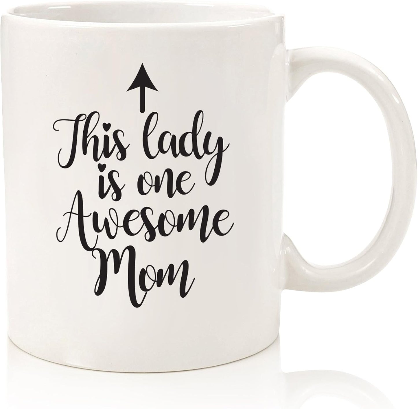 One Awesome Mom Funny Coffee Mug - Gifts for Mom, Women - Best Mom's Gifts from Daughter, Son, Kids, Husband - Cool Birthday Present Idea for New Mother, Wife, Her - Novelty Mom's Mug, Cup