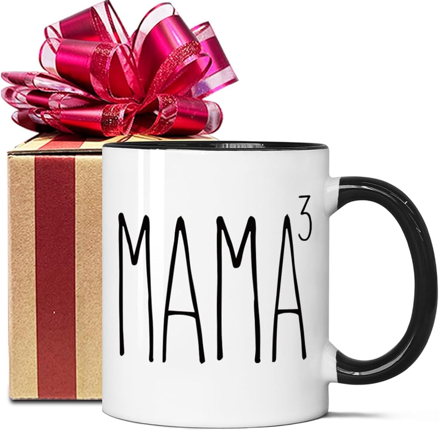 VLUG Mama of Three Kids Mug, 2026 Promoted to Mom Again Mugs, Gifts for New Mom to Be Again, Pregnancy Announcement Gift for 2026 Mother, New Great Mama Mug, Mothers Day Baby Shower Gifts for Mama