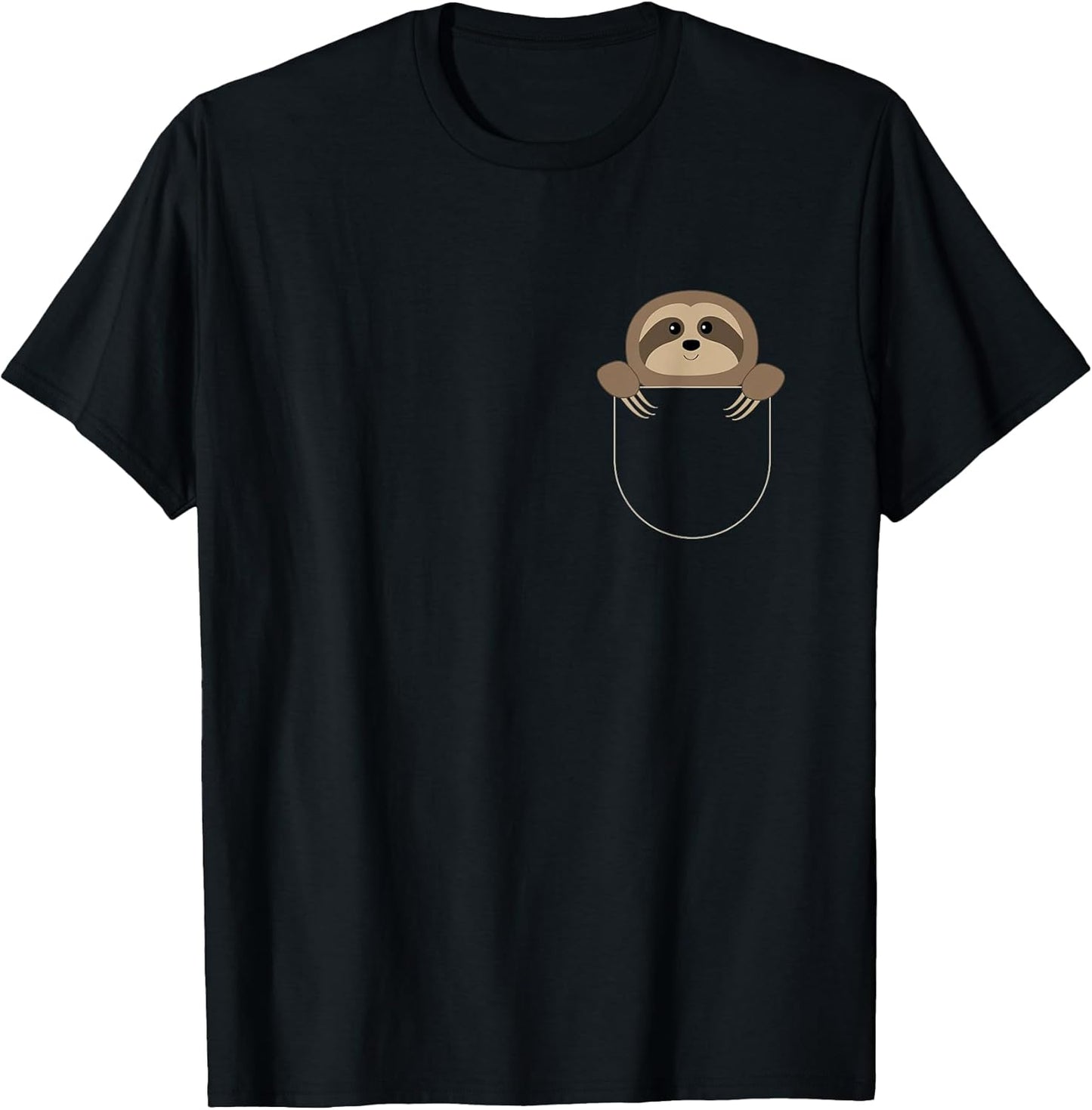 Chilling Sloth Pocket T-Shirt, Funny Sloth Tee's