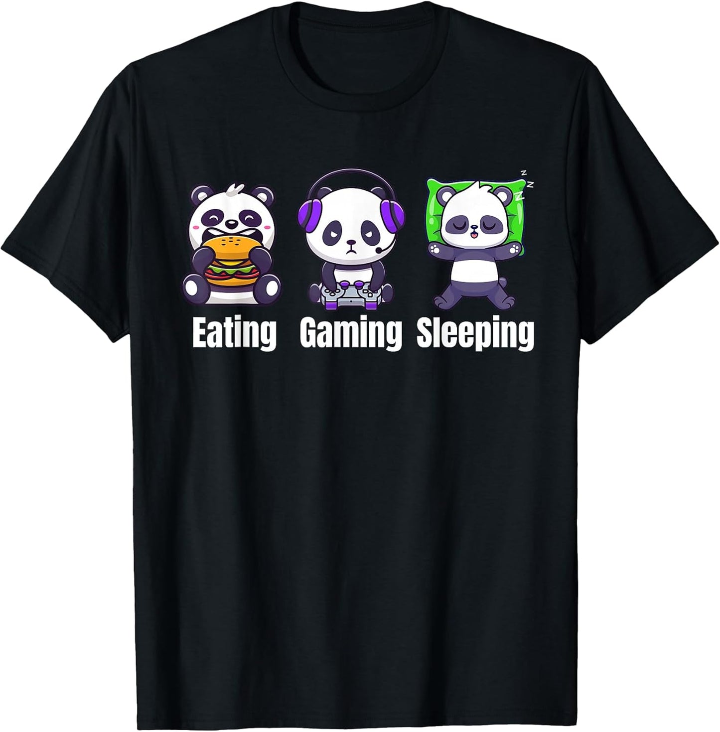 Eating Gaming Sleeping Panda Kids