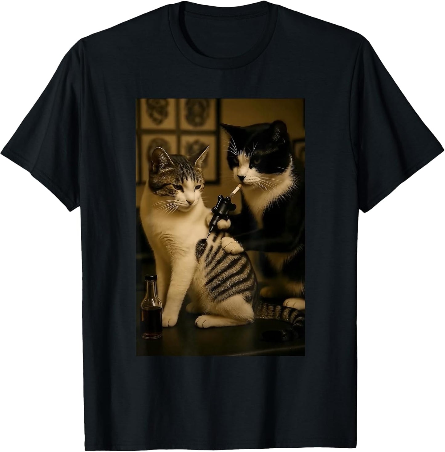 Funny Tattooed Cat Meme Ink Lover Kitty Men Women