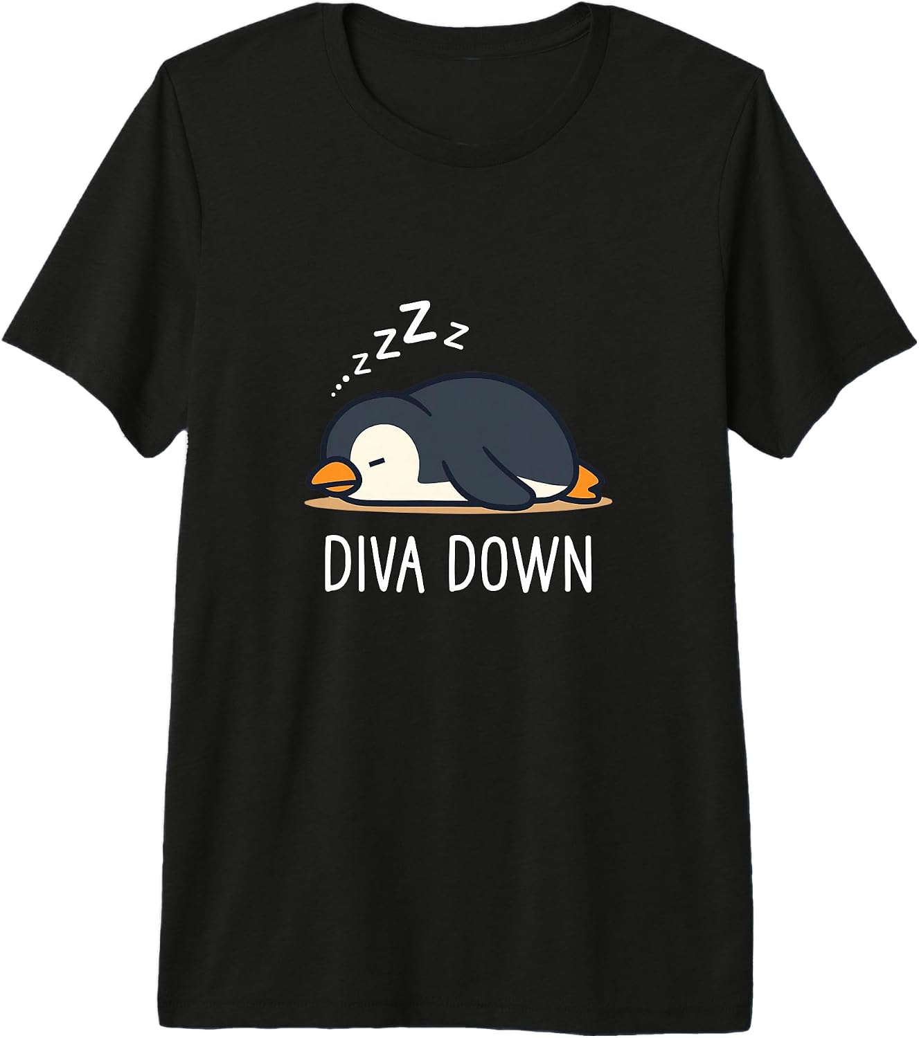 Funny Diva Down Sleepy Penguin