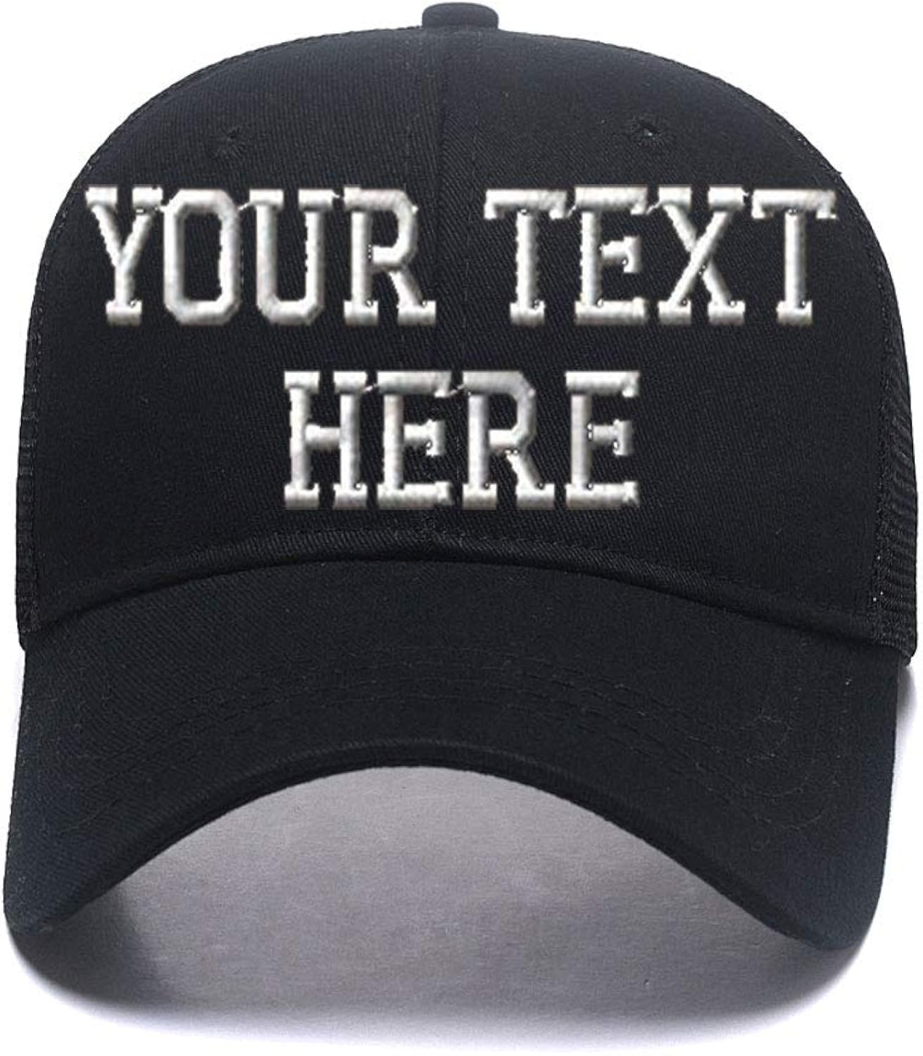 Custom Embroidered Hat, Ponytail Baseball Cap Personalized Cowboy Hat Glacier Cap Mesh Visor Trucker Hat
