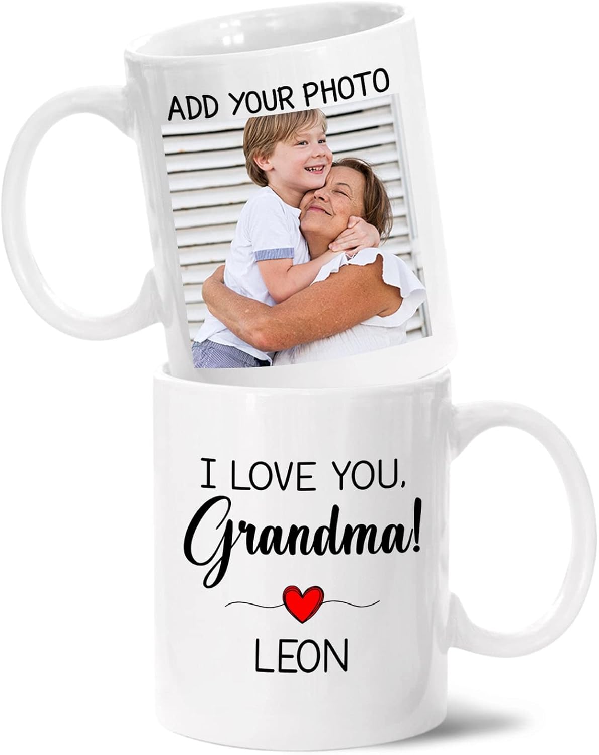 Personalized Grandma Mug, I Love You Grandma Mug For Grandma, Custom Photo Mug For Grandma, Grandma Birthday Gift, Photo Coffee Mug Personalized, Grandma Cup, White Tea Cup 11 oz or 15 oz