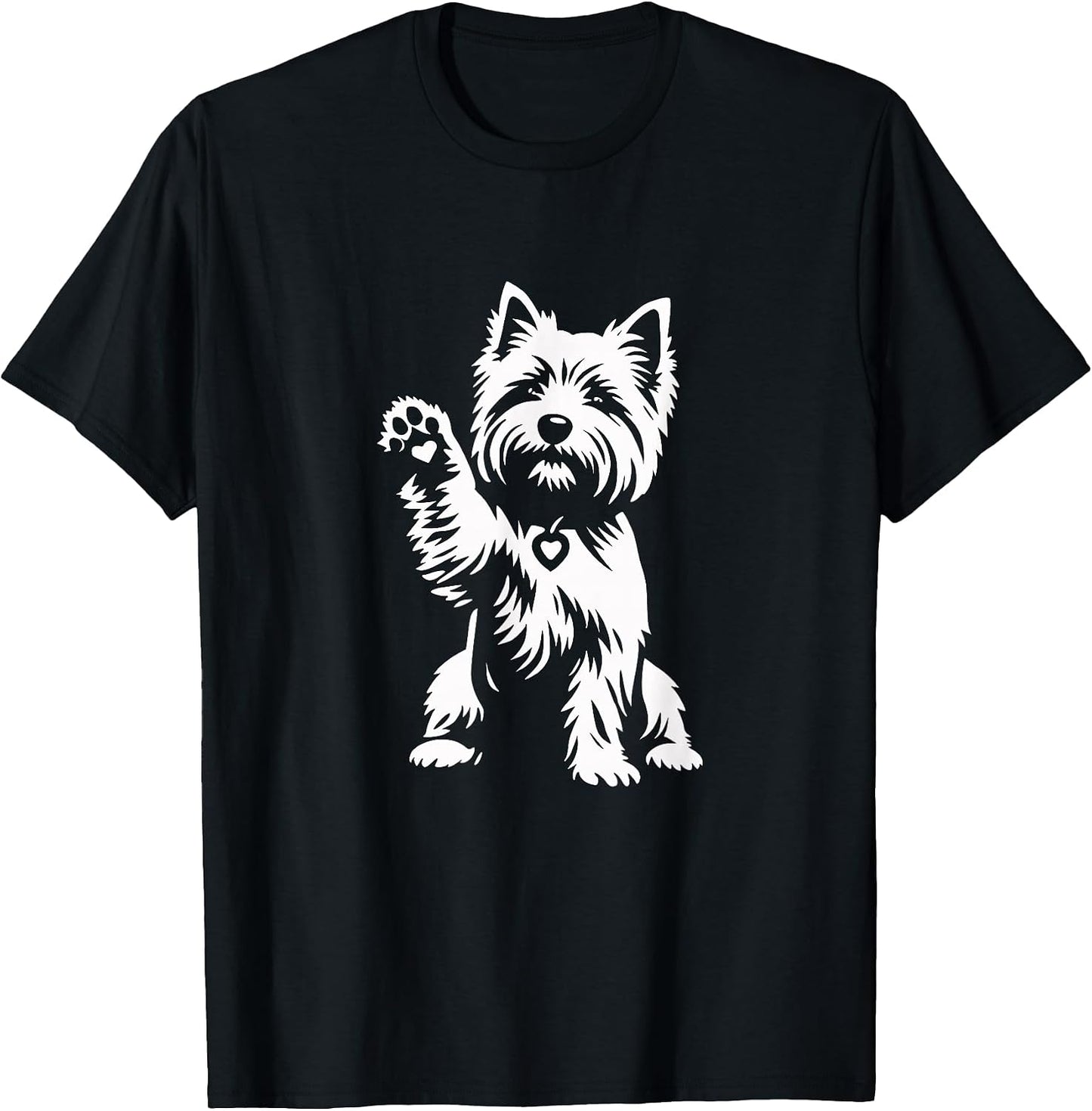 Cute Cairn Terrier Heart Dog Graphic Design T-Shirt
