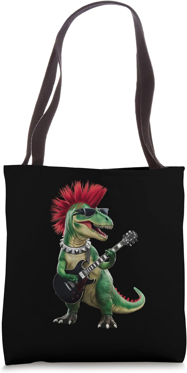 Kids Rock n Roll Tshirts Cute Punk Dinosaur