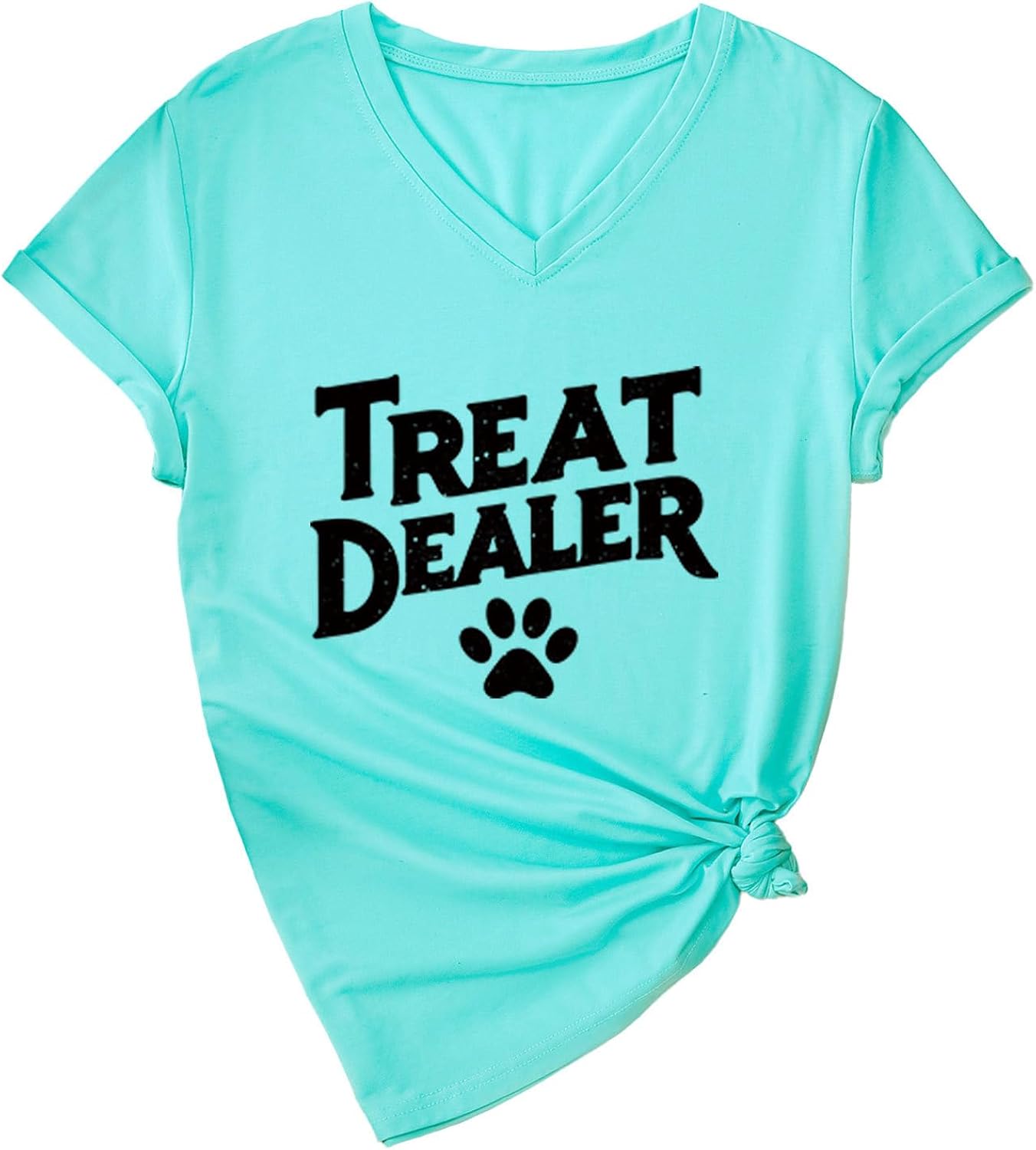 Treat Dealer Shirt Funny Humor T Shirts for Women Paw Graphic Tees Dog Lover Tshirt Short Sleeve Tops