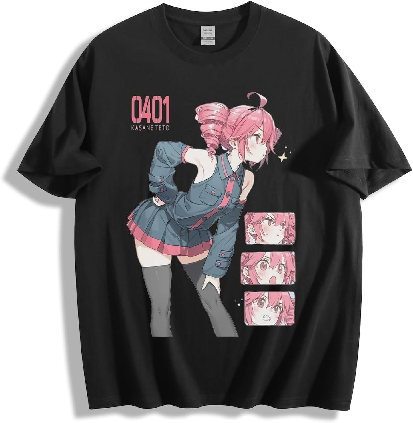 Offical Kasane Teto Anime T-Shirt - Cute Synthetic Voice Idol Graphic Tee,