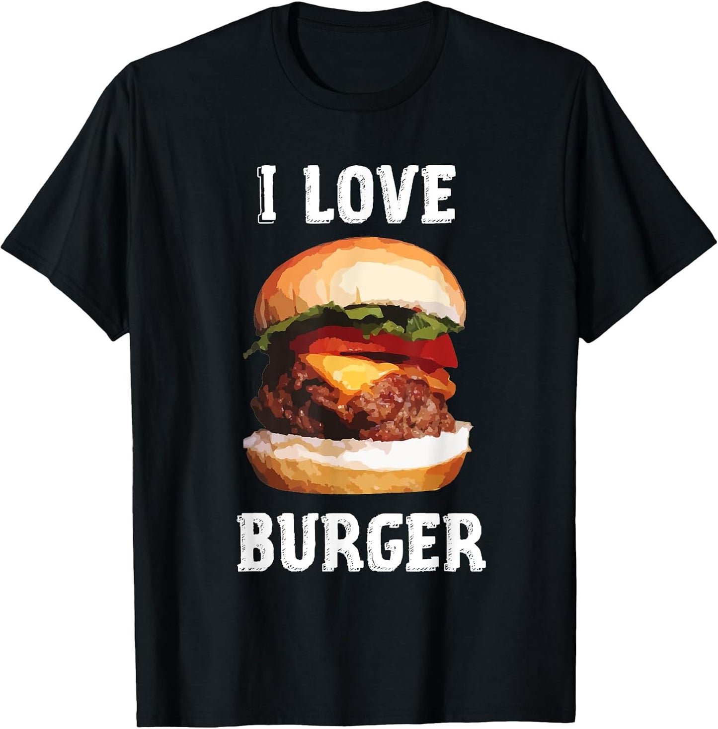 I love Burger Fast Food Shirt Gift Cheeseburger