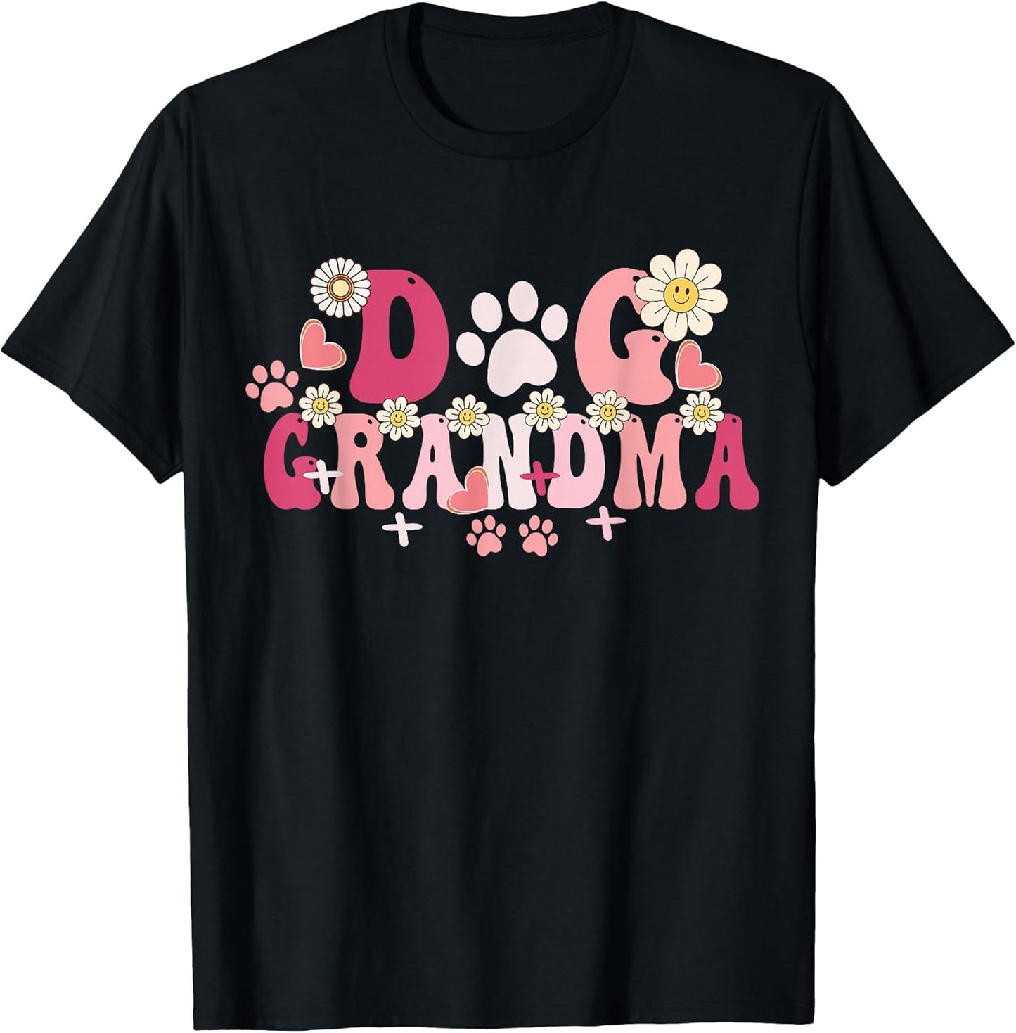 Groovy Dog Grandma Owner Mama Grandma Dog Lovers T-Shirt