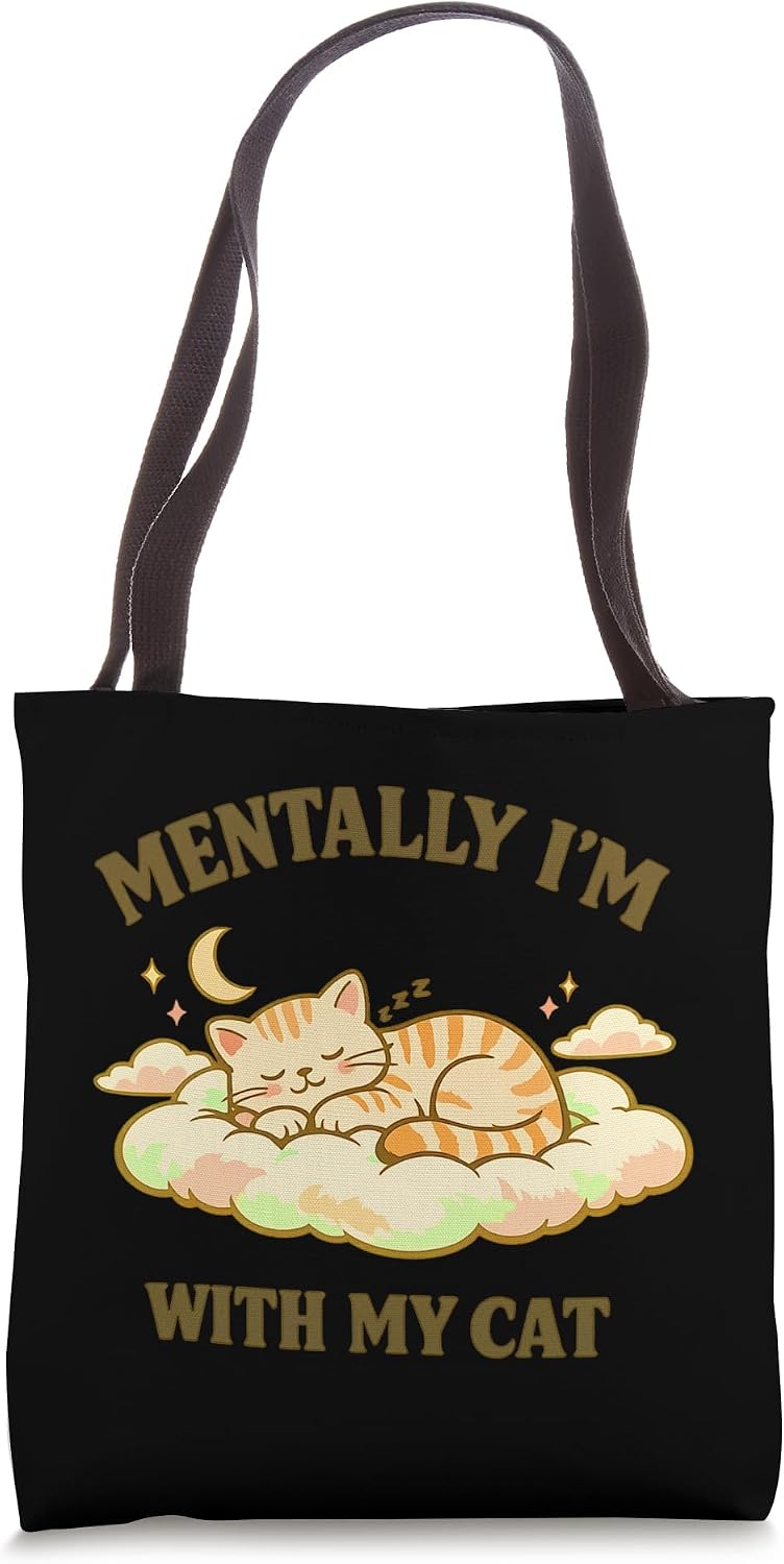 Mentally In Bed Cat Cute Kitten Tee For Women Girl