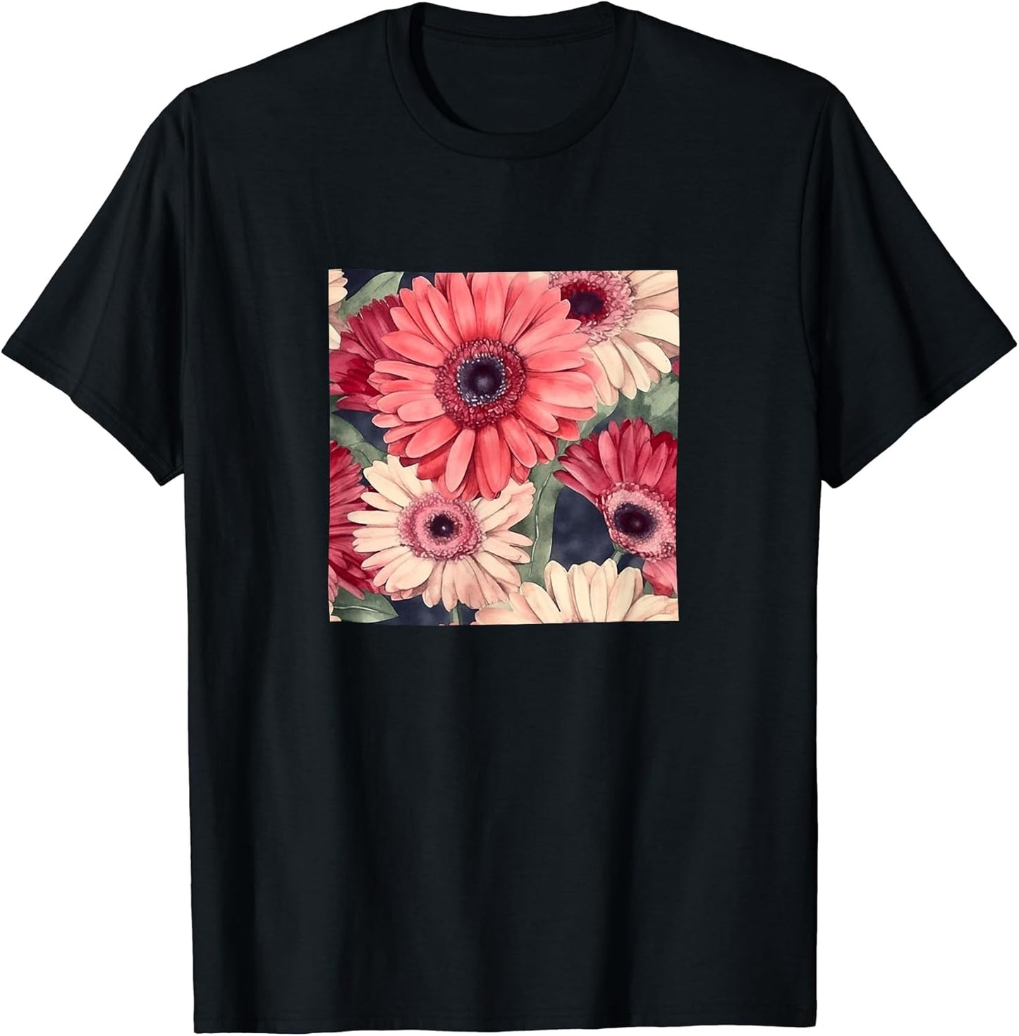 Gerbera Daisy Watercolor Wildflower Pattern Merch