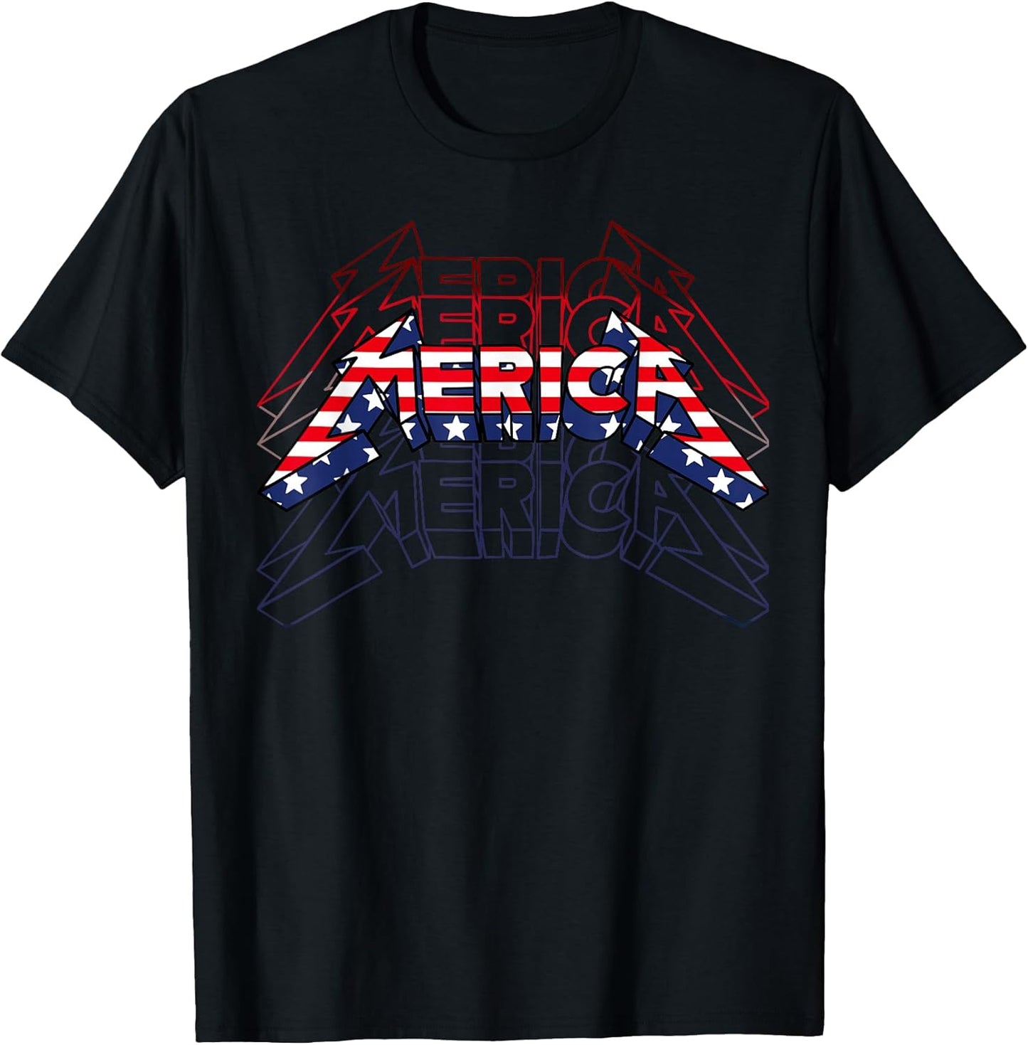 Merica Rock Sign 4th of July Vintage Shirt Shop