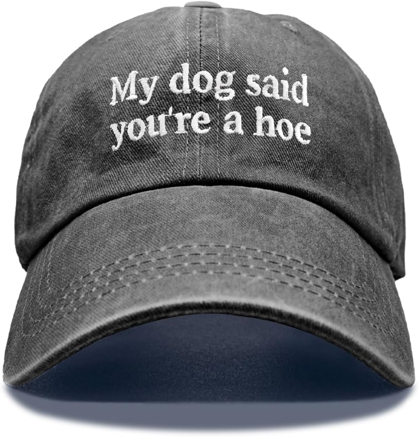 Dog Lover Embroidery Adjustable Classic Washed Distressed Baseball Cap, Dog Lover Cap Gifts for Owner
