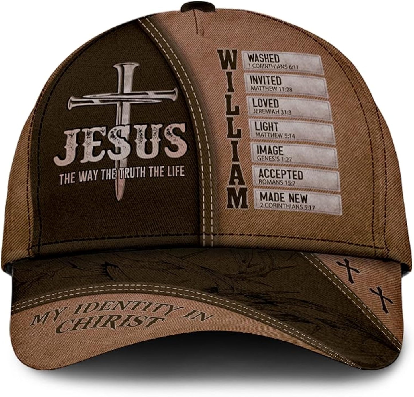 Personalized Man of God Classic Cap – Custom Name Christian Baseball Hat | Faith-Based Cap Gift for Men, Husband, Dad, Pastor