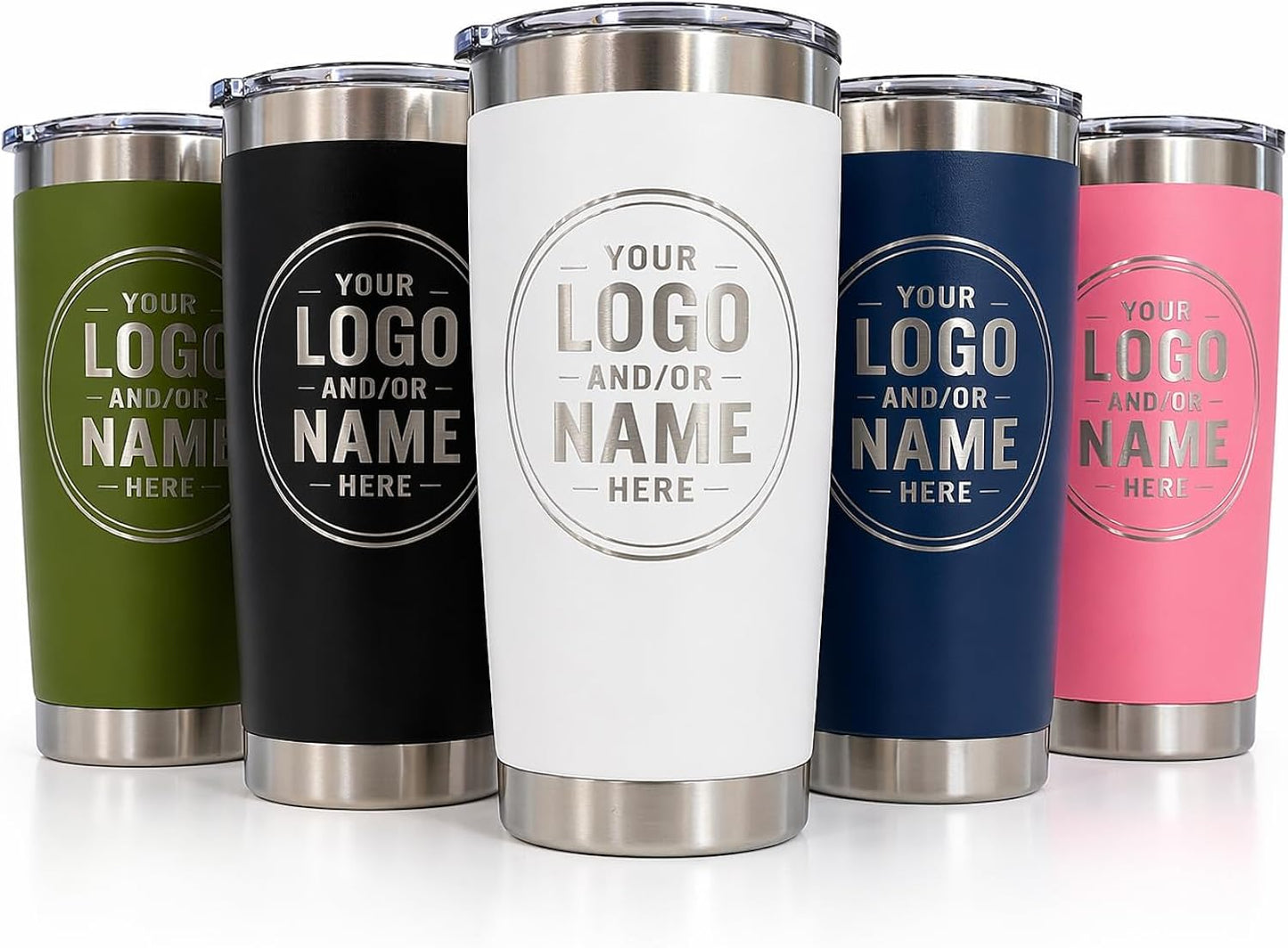 Personalized 20oz Tumbler with Name or Logo, Custom Tumbler, Personalized Tumbler, Custom Stainless Steel Insulated Travel Mug, Customizable Cup, Personalized Coffee Tumbler