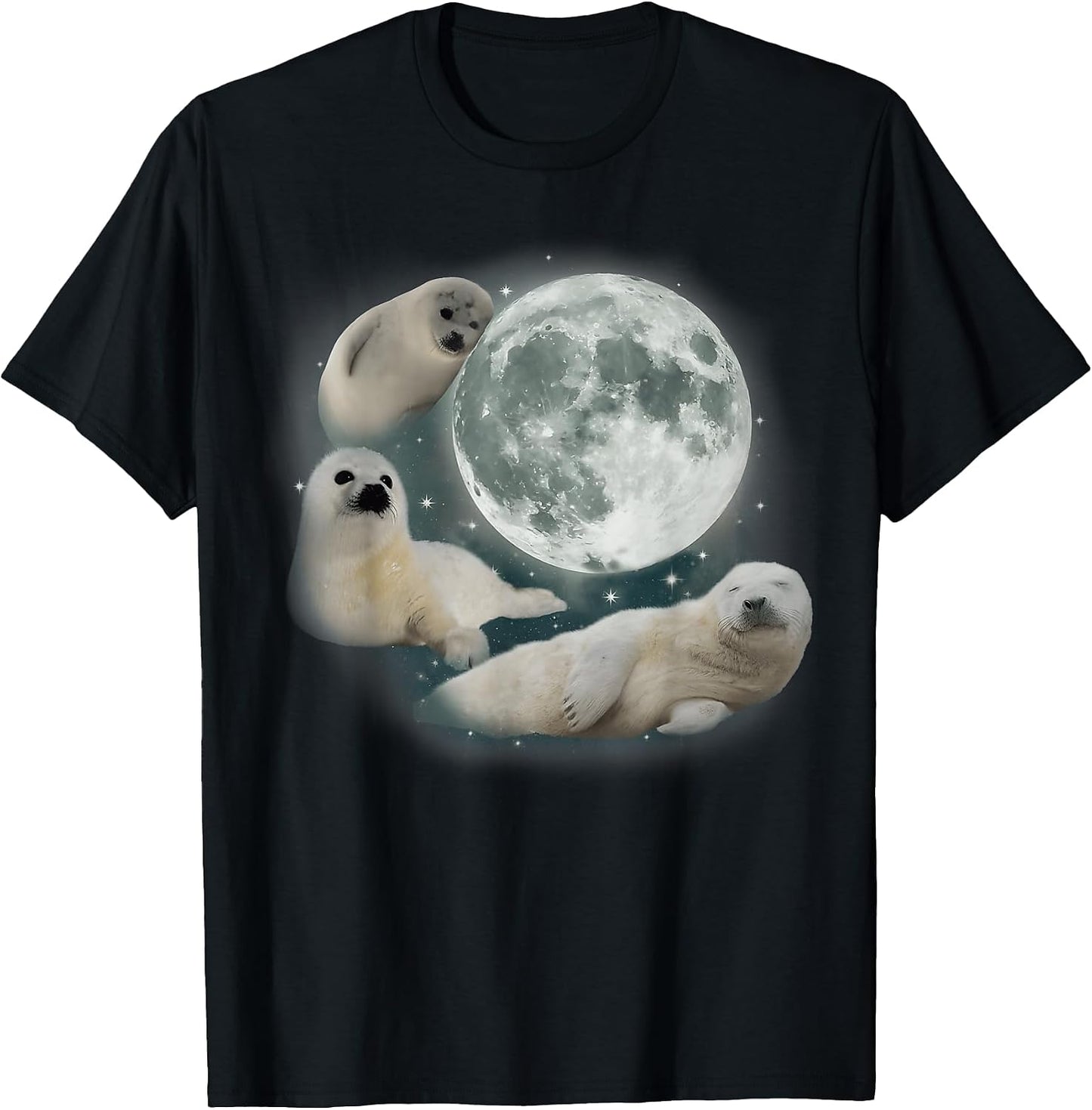 Three Baby Seal Vintage Graphic 90s Funny Women Men Kids T-Shirt