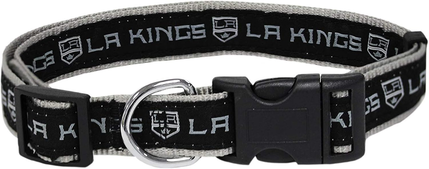 NHL Los Angeles Kings Collar for Dogs & Cats, Large. - Adjustable, Cute & Stylish! The Ultimate Hockey Fan Collar!