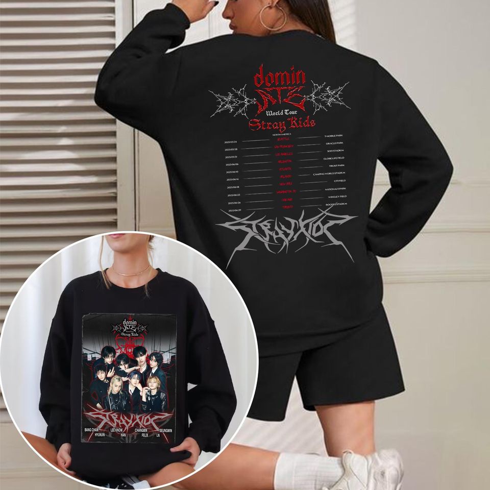 Stray Kids dominATE World Tour US 2025 Sweatshirt, Stray Kids Hop Album Shirt, Stray Kids ATE Album Sweatshirt