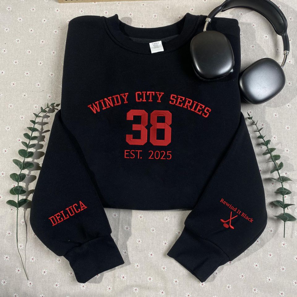 Bookish Hoodie for Windy City Series Fans Custom Embroidered DeLuca 38 Crewneck Liz Tomforde Inspired Gift