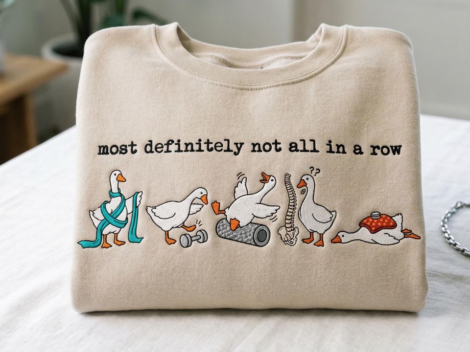 Funny Physical Therapy Sweatshirt, Goose PT Crewneck, Physical Therapist Gift, PTA Student Graduation, Rehab Humor, Not All In A Row Shirt