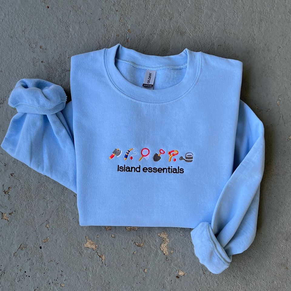 Island Essentials Animal Crossing Inspired Gildan Sweatshirt Embroidered