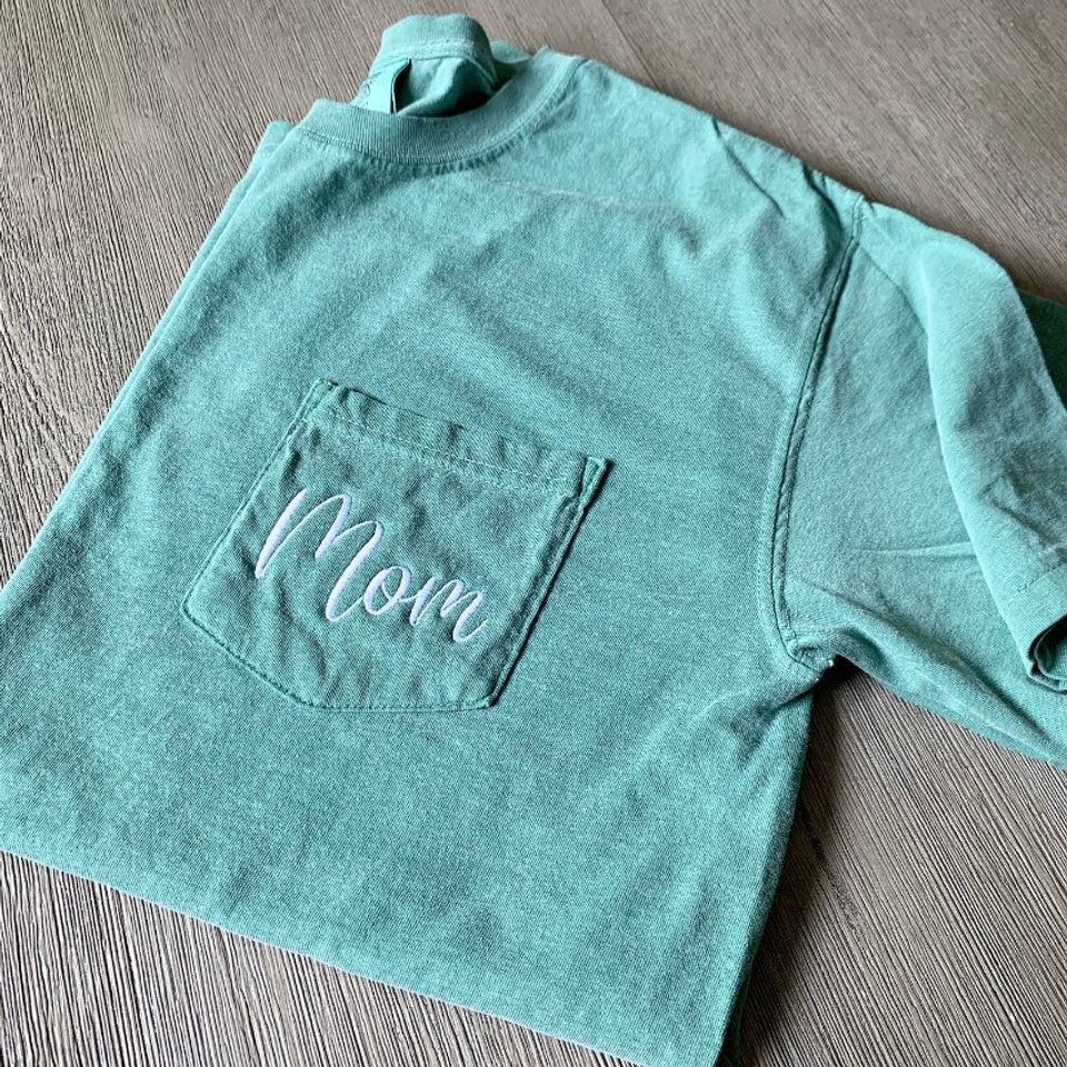 Embroidered Pocket T-Shirt, Personalized