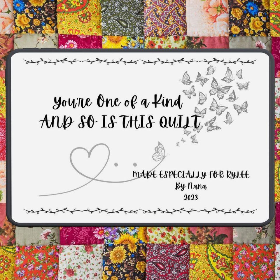 Printable Quilt Label Template Editable Fabric Tag PDF